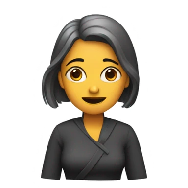 a woman who shrugs her shoulders sticker