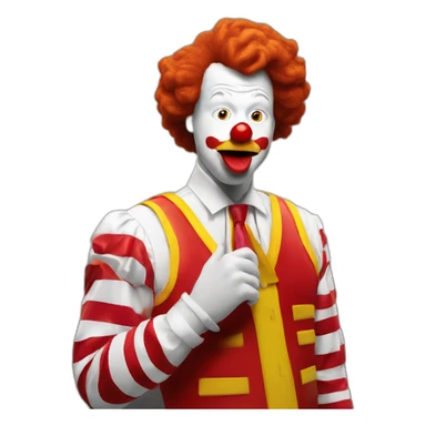 Ronald Mcdonald inhaling sigie sticker