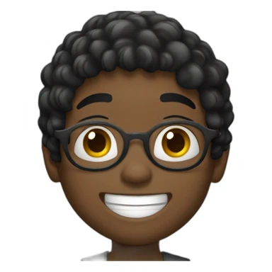 Niño negro riendo  sticker