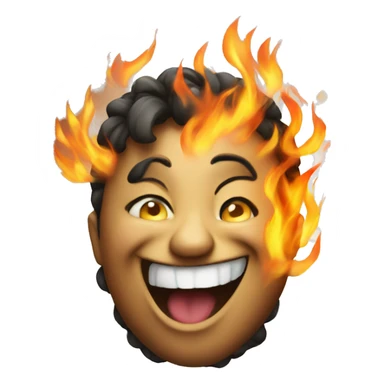 Fire with laughter  sticker