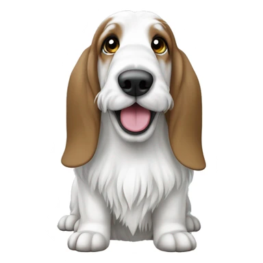 a white grand basset griffon vendéen  sticker