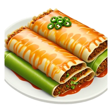 Pile of Green rice and Beef enchiladas sticker