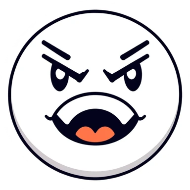 Crazy emoji saying fuck you sticker