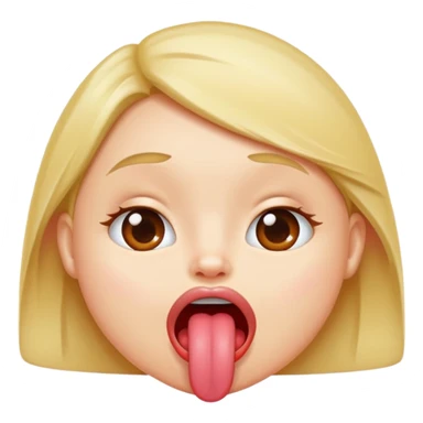 petty character sticking tongue out, playful expression sticker