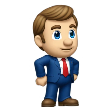 Emmanuel Macron déguisé en supermario sticker