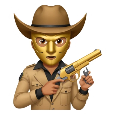 a guy wearing a shiesty mask and holding a pistol sticker