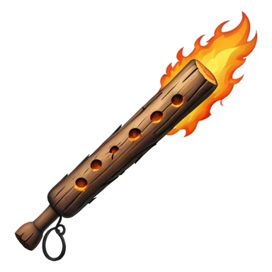 wood fire stick  sticker