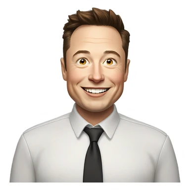 Elon Musk sarcatic smile sticker