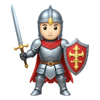 Battle mage: a knight in armor wielding both sword and magic sticker