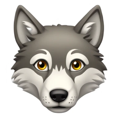 un loup heureu sticker