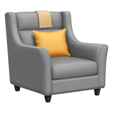modern armchair in corner of hotel room (showing isometric corner of room) sticker