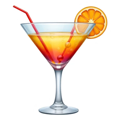 cocktail glass sticker