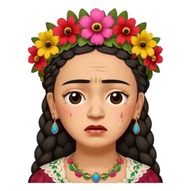 Frida Kahlo crying sticker