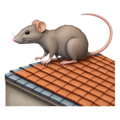 A rat on a roof  sticker