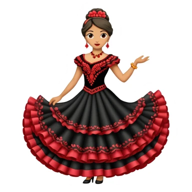woman flamenco dancer till hips sticker