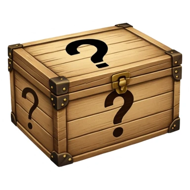 Box with question mark sticker