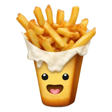 Poutine qui mange une poitine sticker