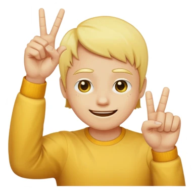 yellow round face with mocking smile and right hand raised to forehead forming 'L' with thumb and index finger loser gesture sticker