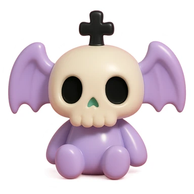 gothic object, shiny and gothic, vinyl figure style sticker