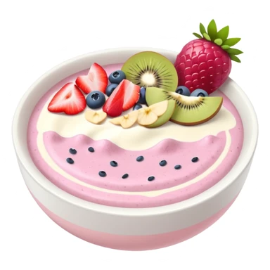 pastel pink and white smoothie bowl sticker
