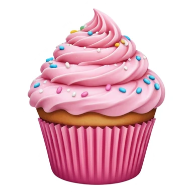 Cupcake with pink icing sticker