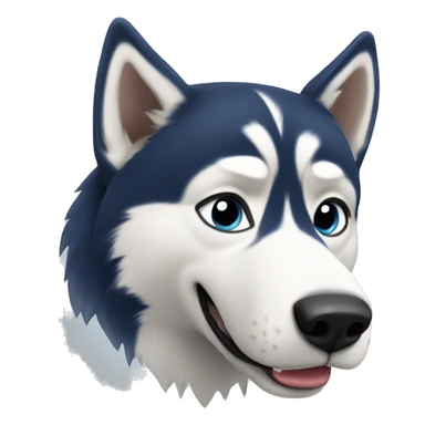 un husky avec un pouce en l'air sticker