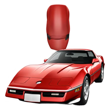 red 1985 corvette  sticker