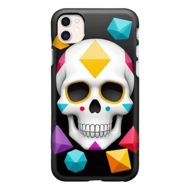 Iphone funky skull sticker