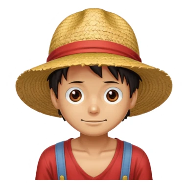 Give luffy straw hat emoji sticker
