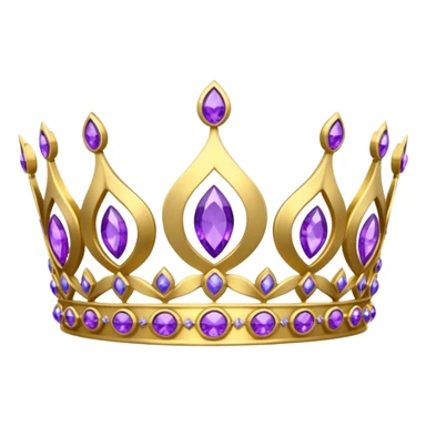 gold kokoshnik tiara with purple diamonds sticker