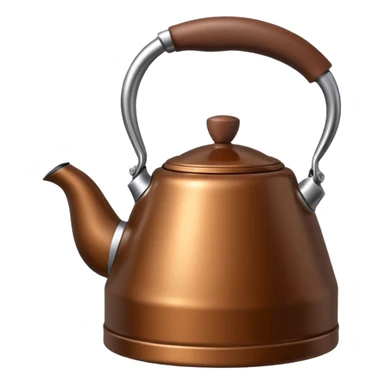 GENERATE A BROWN KETTLE WITH LING BODY HAVING HANDLE AT RIGHT SIDE sticker