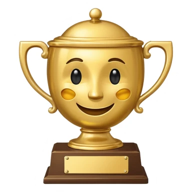 Trophy with risitas sticker