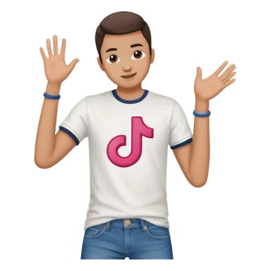 tiktok dance half body sticker