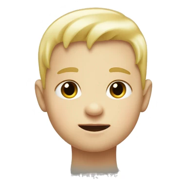 a white blond baby with a straight face side eyeing facing the left so that i can say half of his face  with his eyes wide open sticker