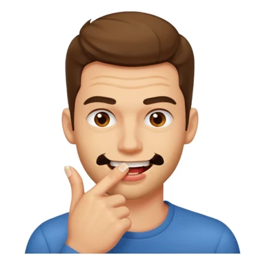 zesty guy biting nail while smirking sticker