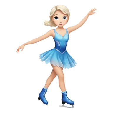 buz pıstının ustunde kayan,yarısma ıcın elbıse gıymıs ve artıstık hareketler yapan kadın emojısı  sticker