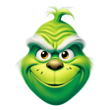 The grinch but blue with a grin on his face  sticker