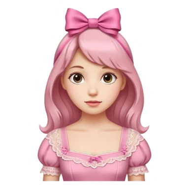 Coquette aesthetic pink sticker