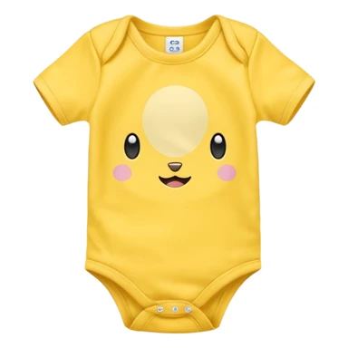 
Plain yellow baby’s onesie shirt sticker
