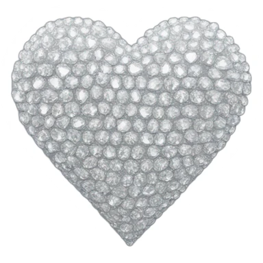 Heart made of white diamonds   sticker