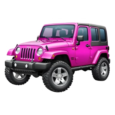 Fuchsia Jeep wrangler 4 door sticker