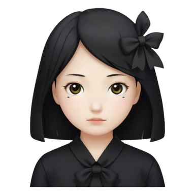 jirai kei bow emoji no face sticker