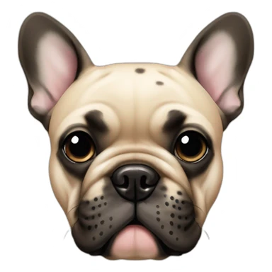 French bulldog beige with black spots on the head sticker