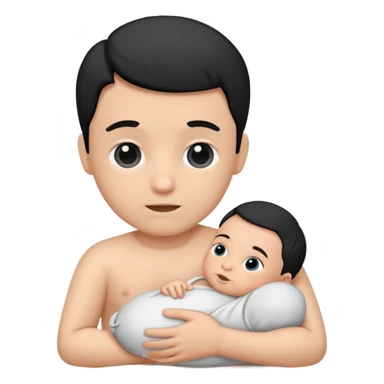 Newborn B&W with male sticker