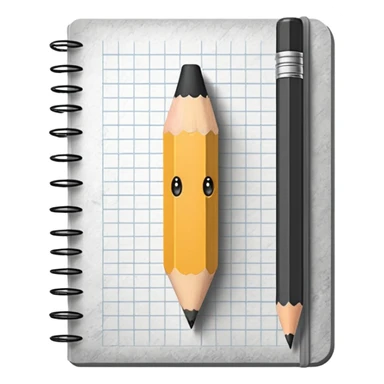 a pencil drawing in a notebook  sticker