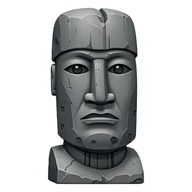 Sigma moai gigachad statue sticker