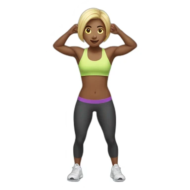 Light woman in gym sticker
