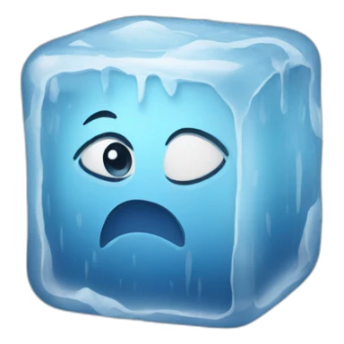 Ice frozen cube sticker