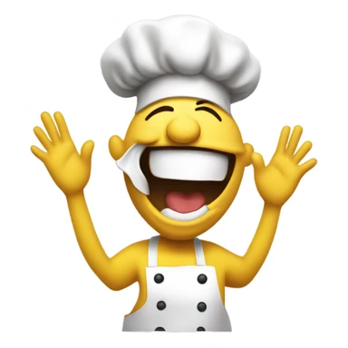 Yellow emotion emoji with chef’s kisses sticker
