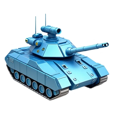 Clash of Clans aesthetic: Cinematic heroic Space Tank Emoji, rendered in a 3D vector-style similar to standard emojis with minimal shading and bold, simplified shapes. A robust, isometric armored vehicle with sleek futuristic plating and energy cannons, softly glowing with a high-tech cosmic combat charm. Simplified yet unmistakably iconic, highly detailed and consistent, glowing with a soft radiant shine and high gloss. Stylized with a touch of intergalactic warfare and a soft glowing outline, capturing the essence of a futuristic battle machine with a friendly, playful spirit! sticker
